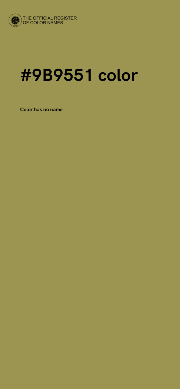#9B9551 color image