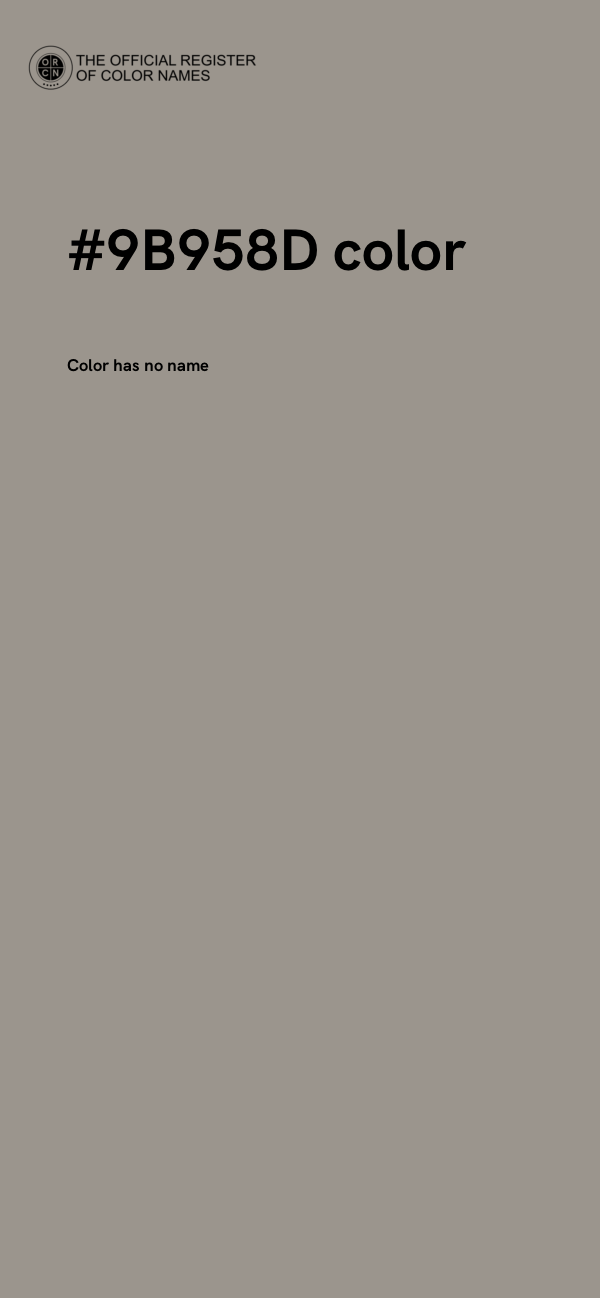 #9B958D color image