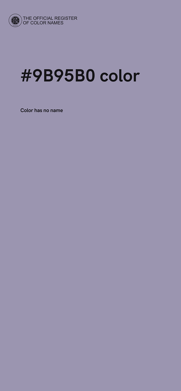 #9B95B0 color image