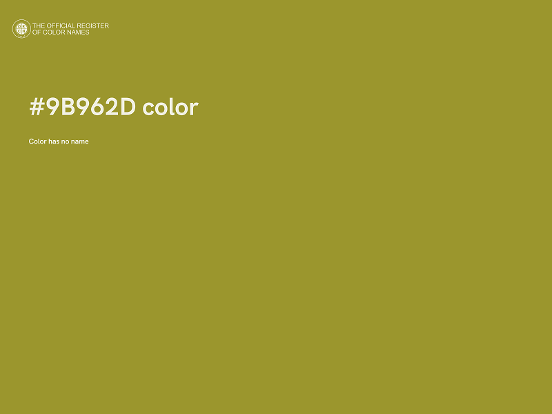 #9B962D color image