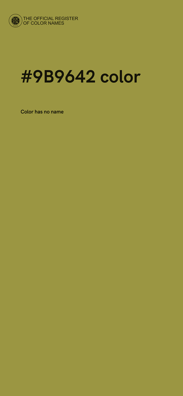 #9B9642 color image
