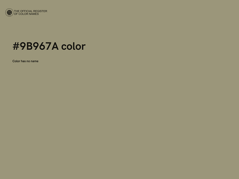 #9B967A color image