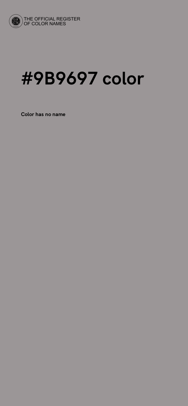 #9B9697 color image