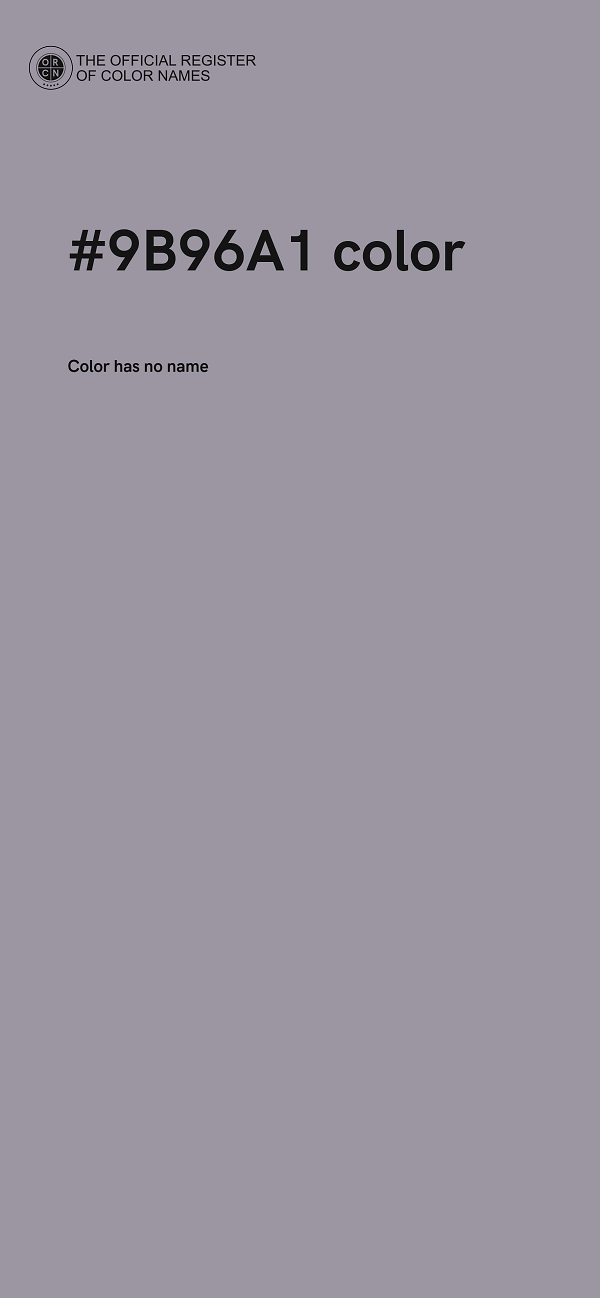 #9B96A1 color image