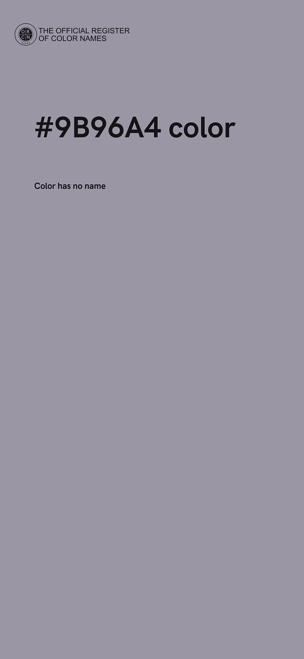 #9B96A4 color image