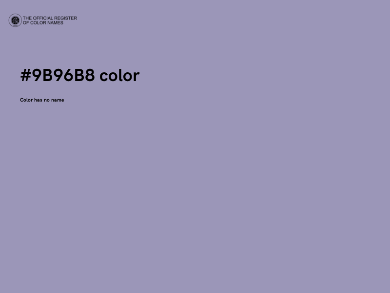 #9B96B8 color image