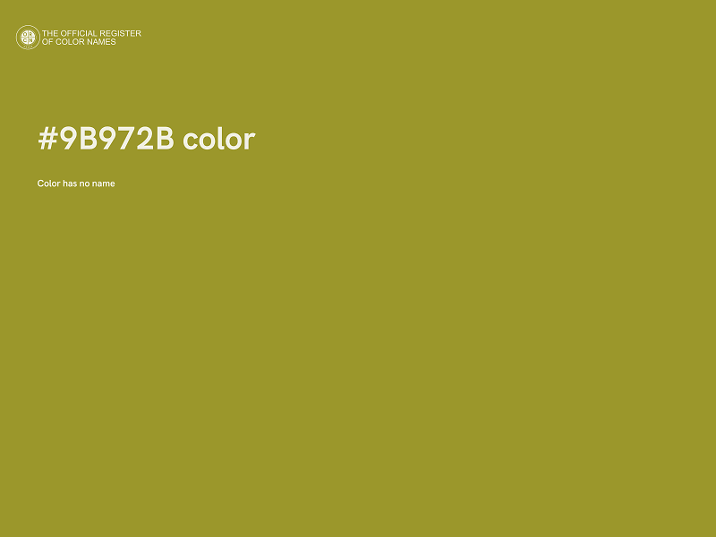 #9B972B color image