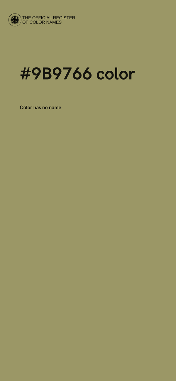 #9B9766 color image