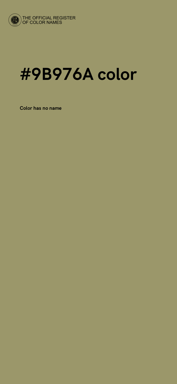 #9B976A color image