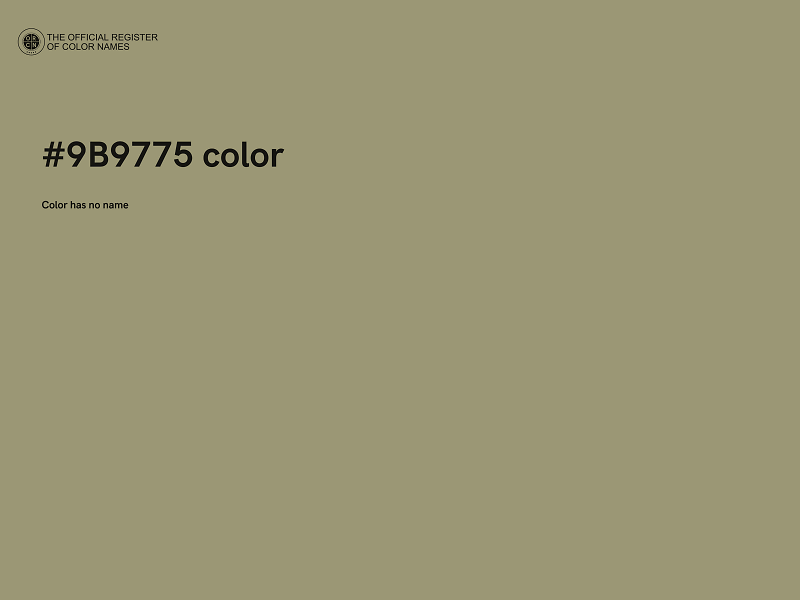 #9B9775 color image