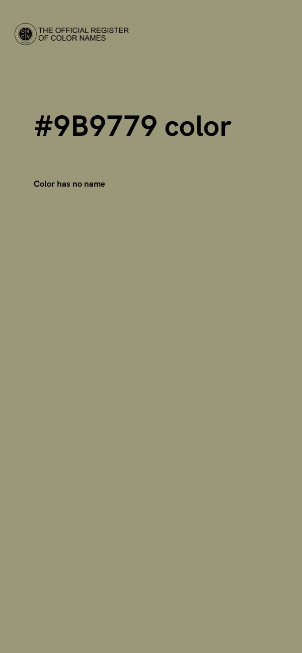 #9B9779 color image