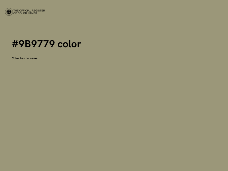 #9B9779 color image