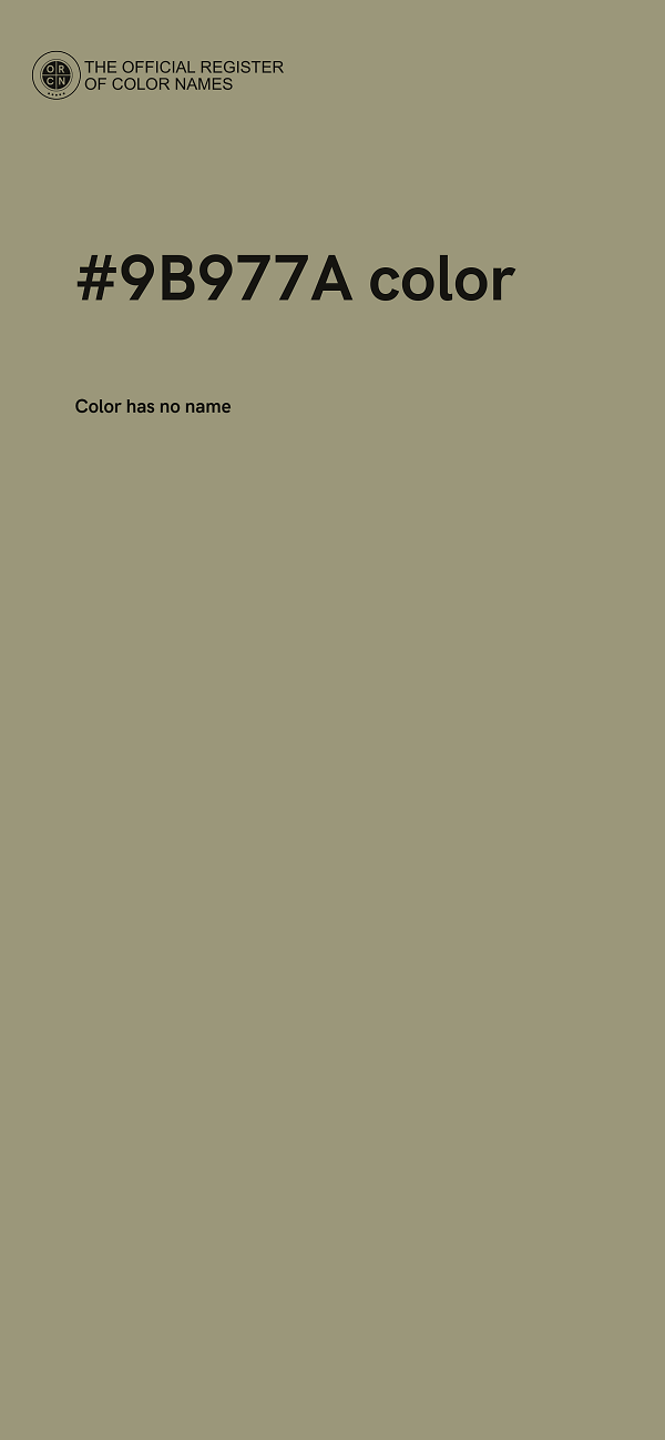 #9B977A color image