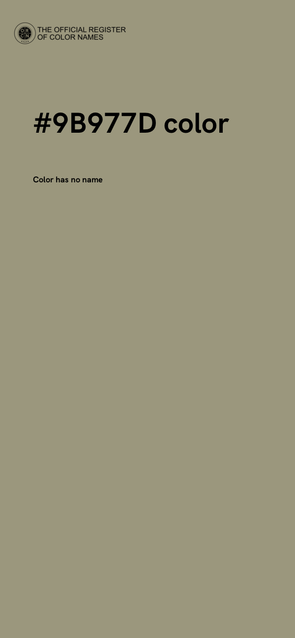 #9B977D color image