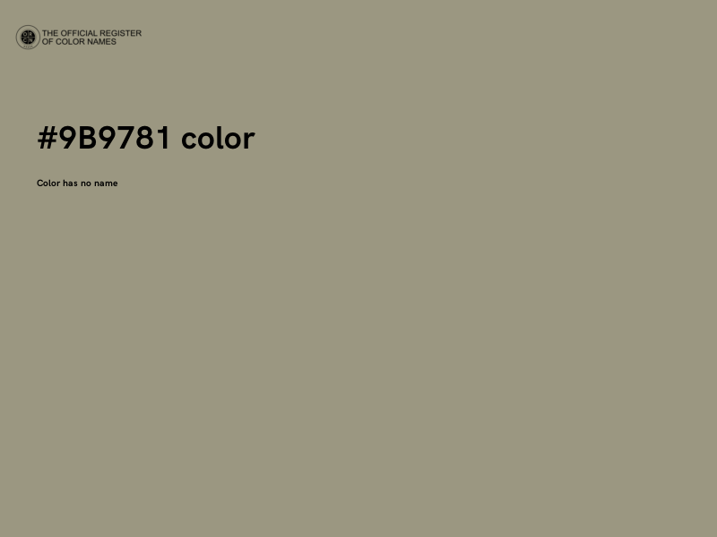 #9B9781 color image