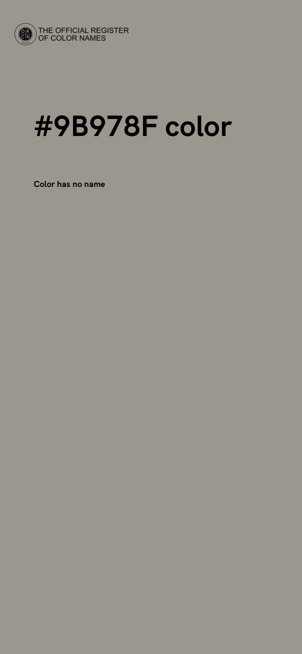 #9B978F color image