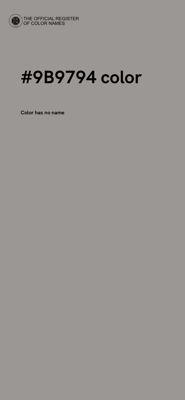 #9B9794 color image