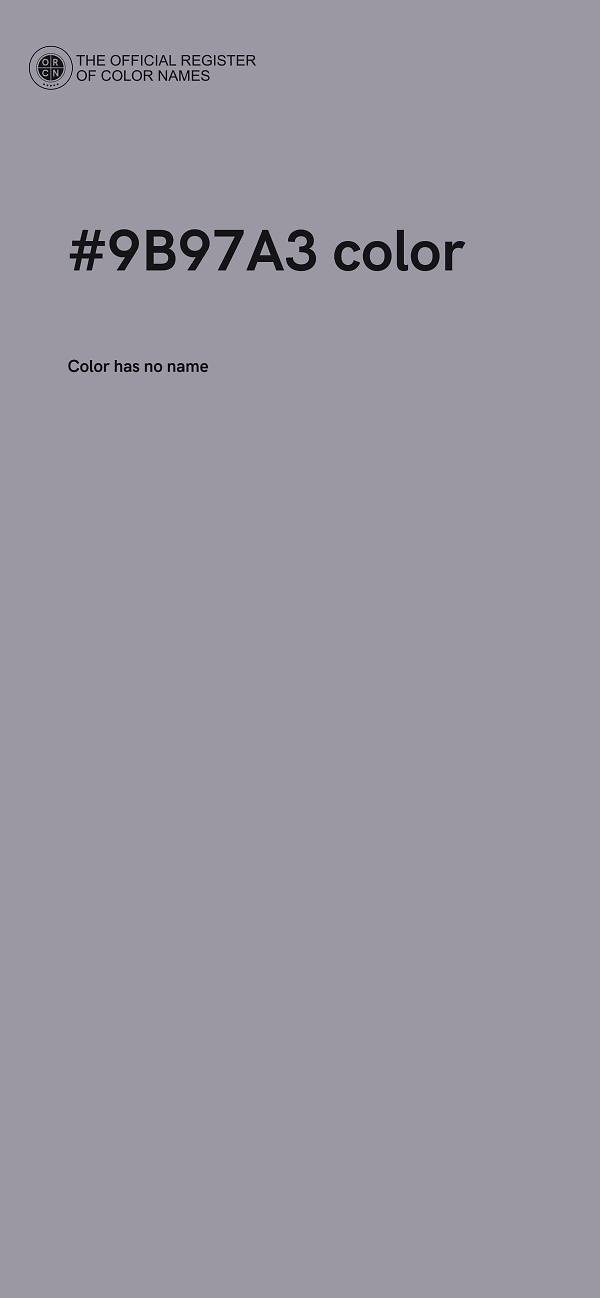 #9B97A3 color image