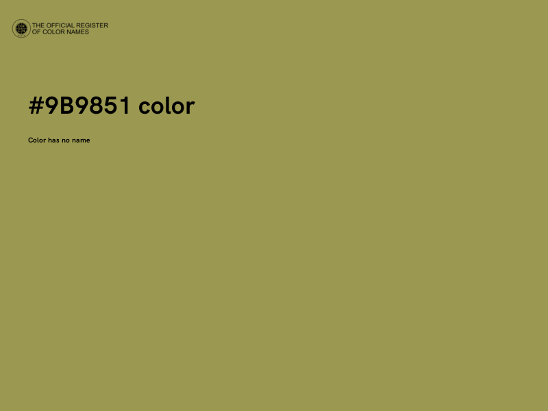 #9B9851 color image