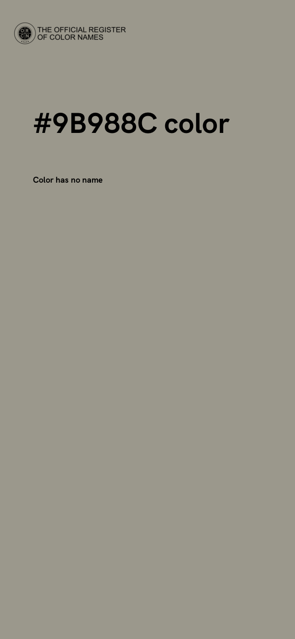 #9B988C color image