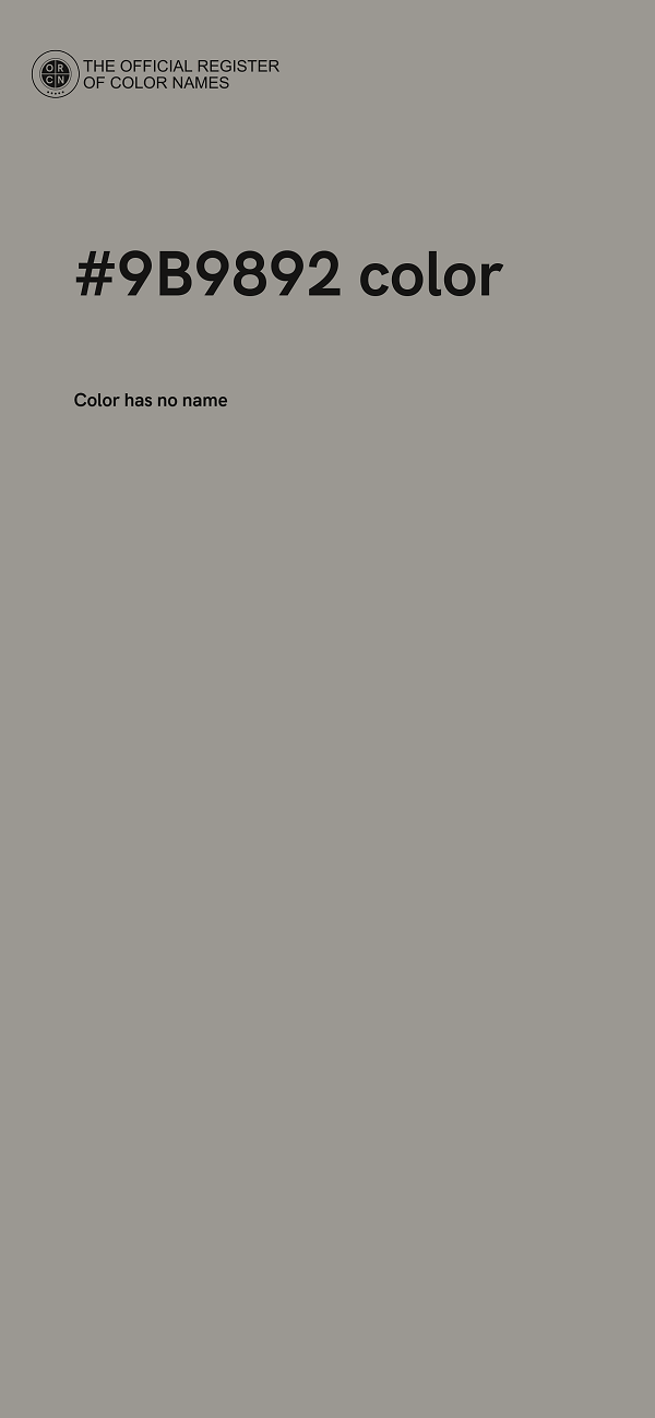 #9B9892 color image