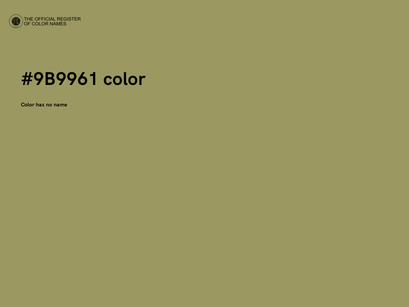 #9B9961 color image