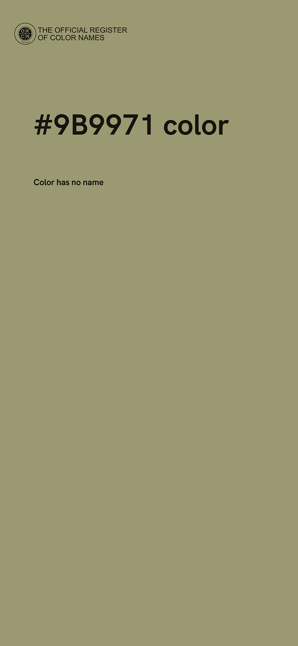 #9B9971 color image