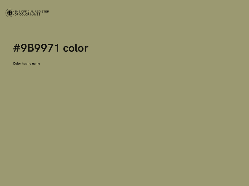 #9B9971 color image