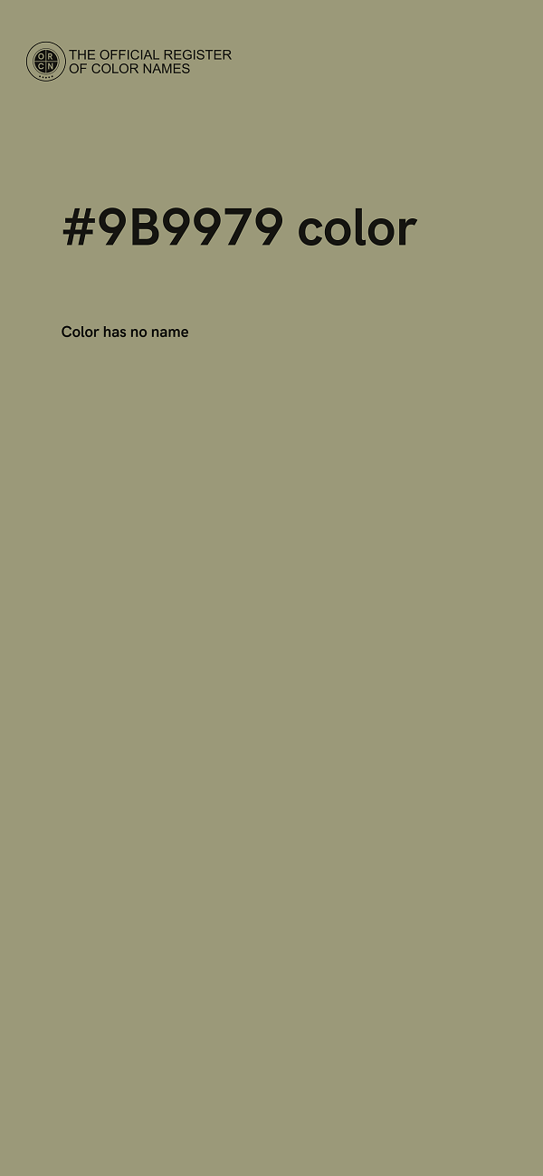 #9B9979 color image
