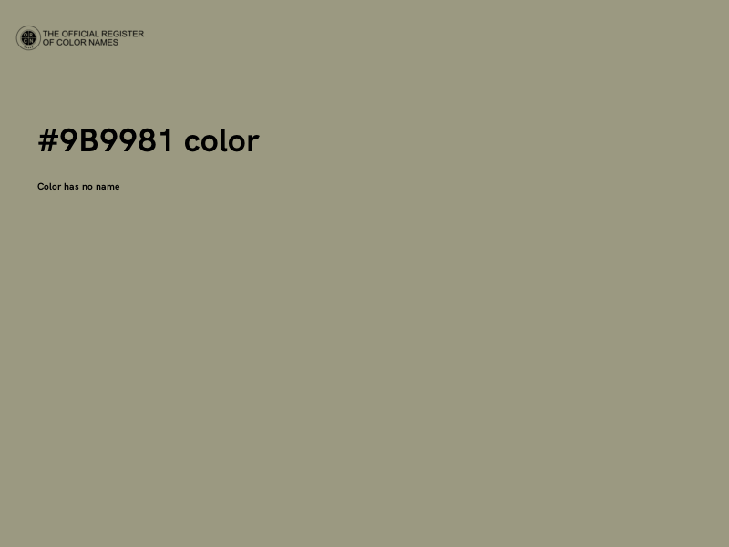 #9B9981 color image