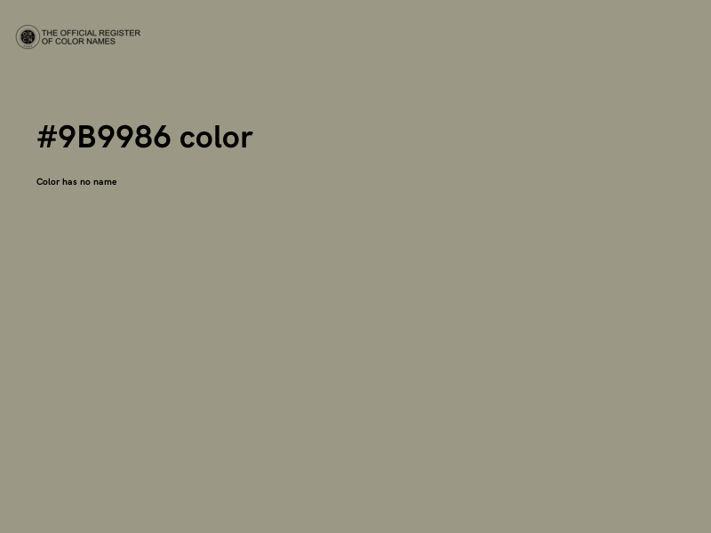 #9B9986 color image