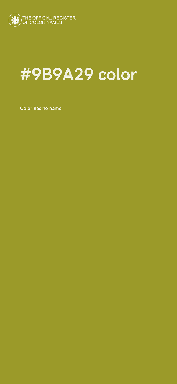 #9B9A29 color image