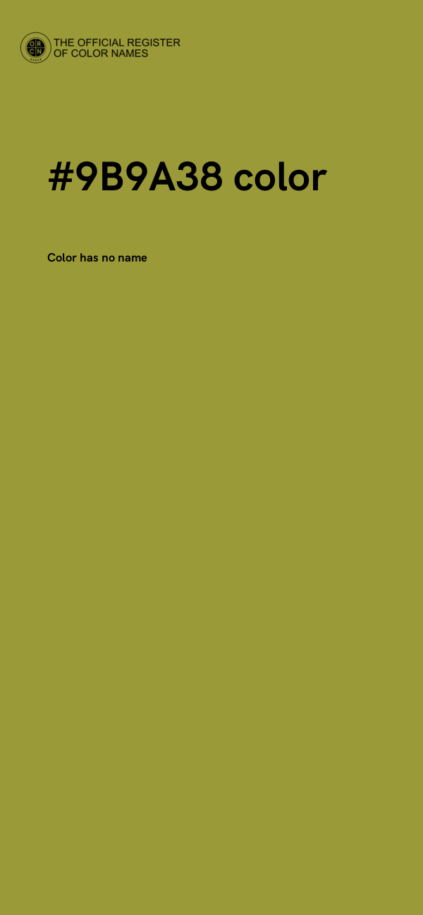 #9B9A38 color image