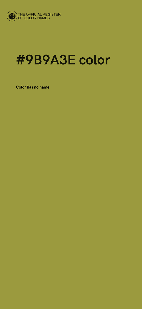 #9B9A3E color image