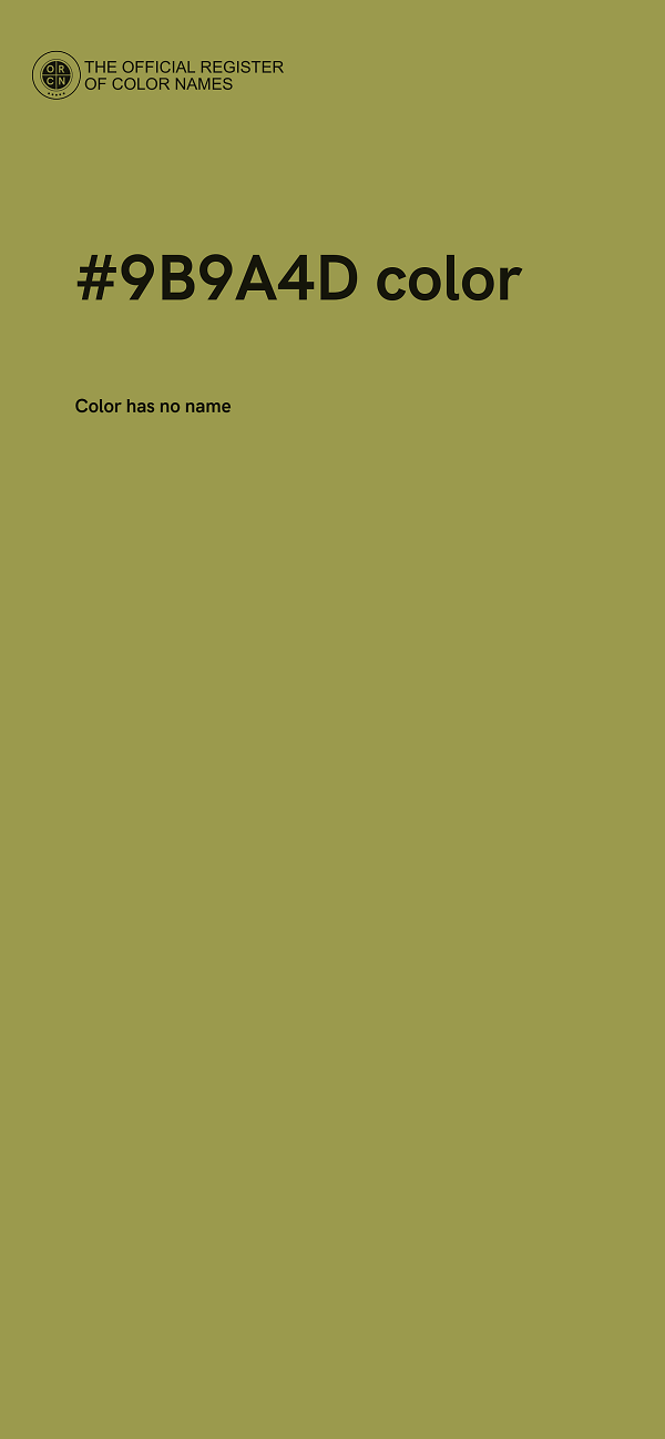 #9B9A4D color image