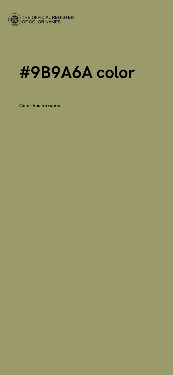 #9B9A6A color image
