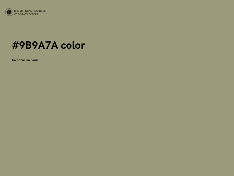 #9B9A7A color image