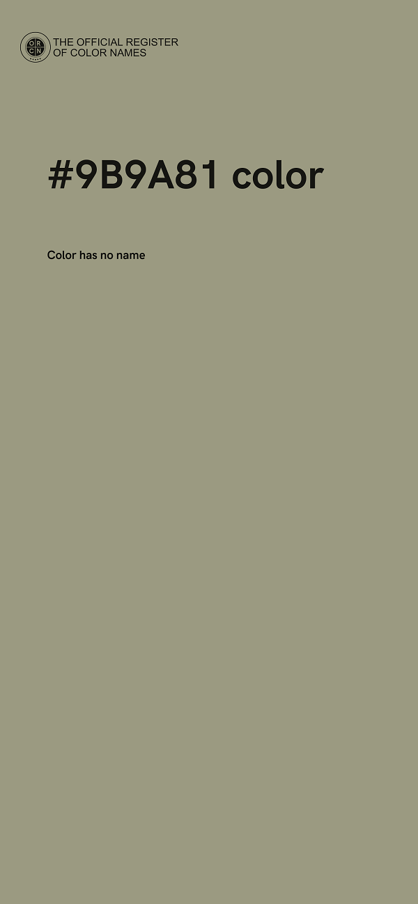 #9B9A81 color image