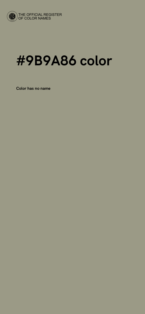 #9B9A86 color image