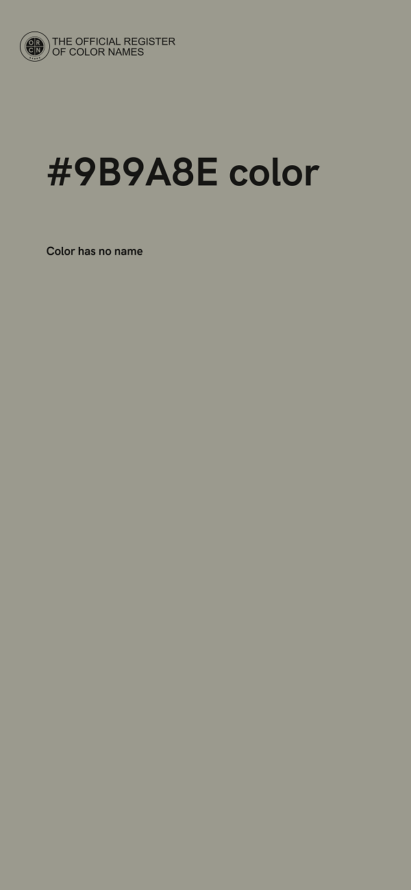 #9B9A8E color image