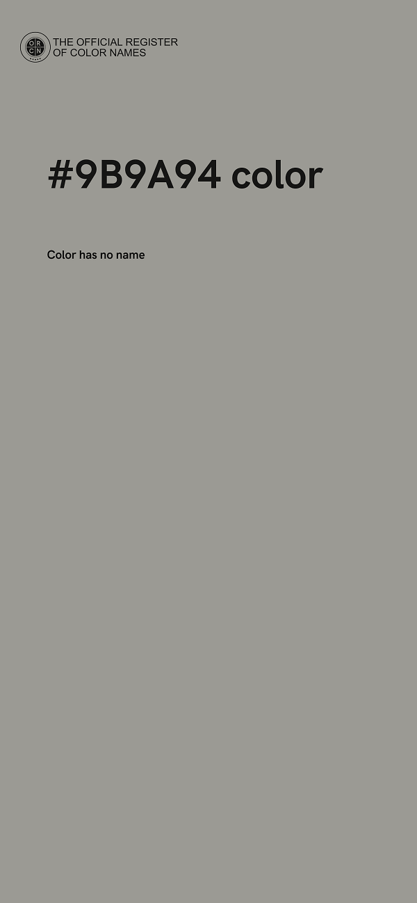#9B9A94 color image