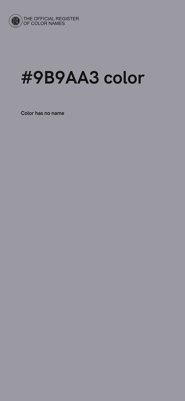 #9B9AA3 color image
