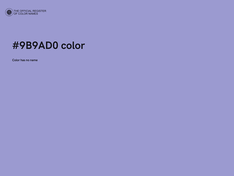 #9B9AD0 color image