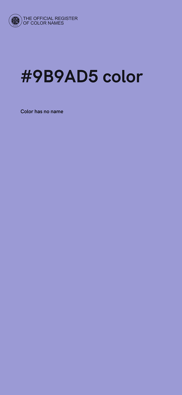 #9B9AD5 color image