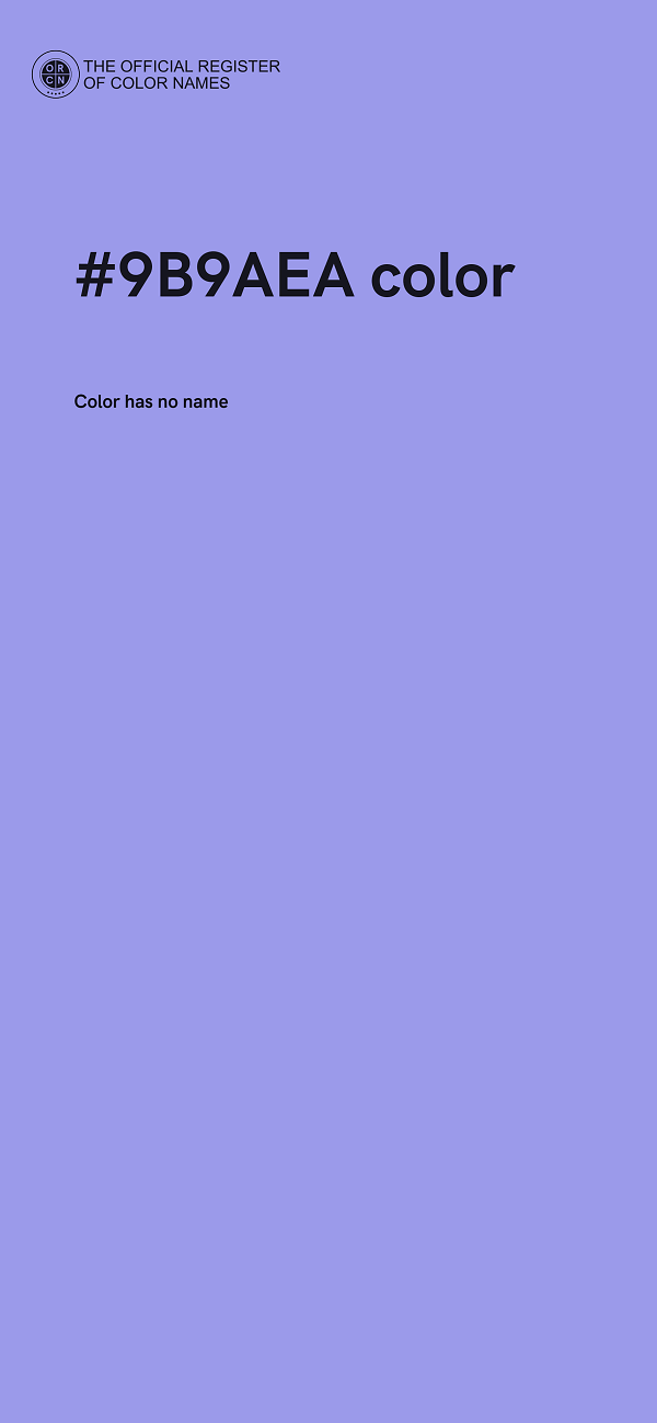#9B9AEA color image