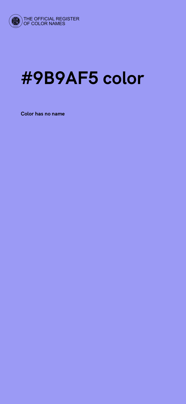 #9B9AF5 color image