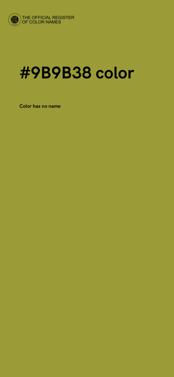 #9B9B38 color image