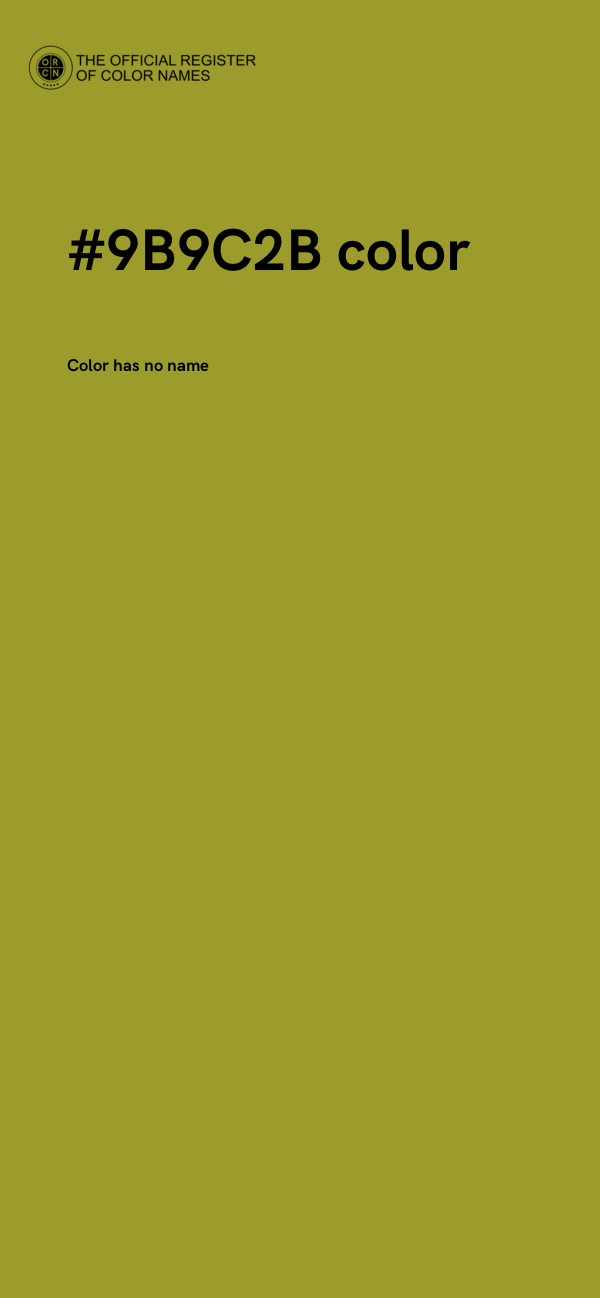#9B9C2B color image