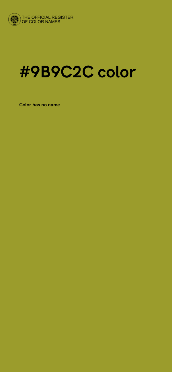 #9B9C2C color image