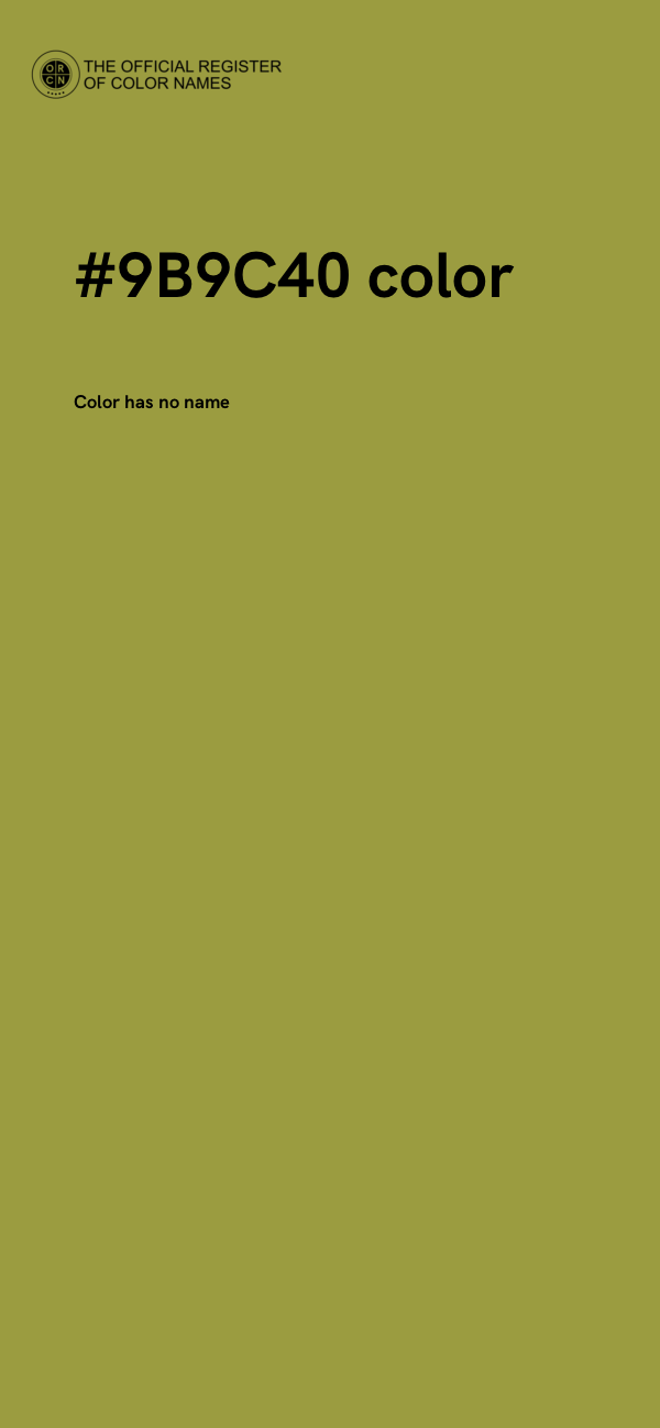 #9B9C40 color image